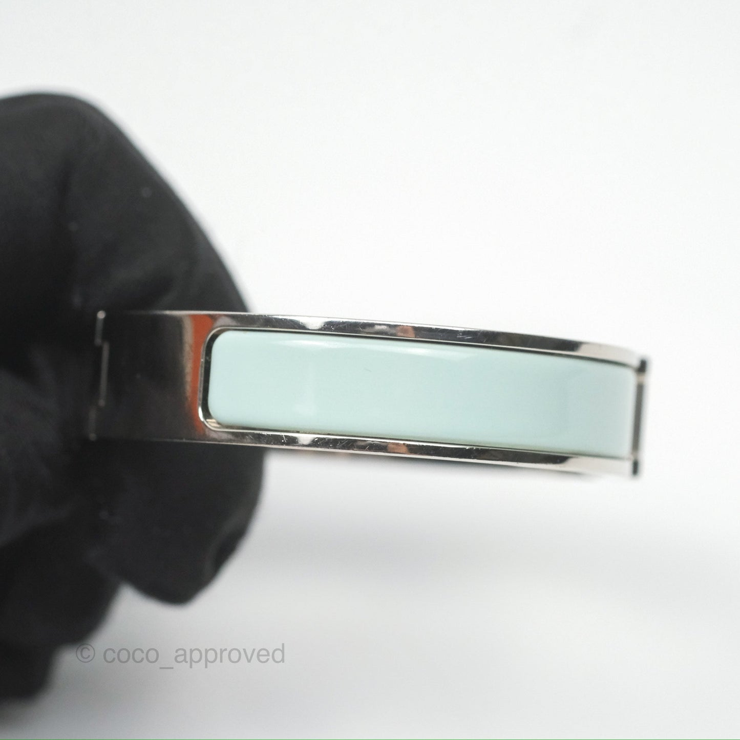 Hermès Clic H Bracelet Mint Palladium Hardware PM