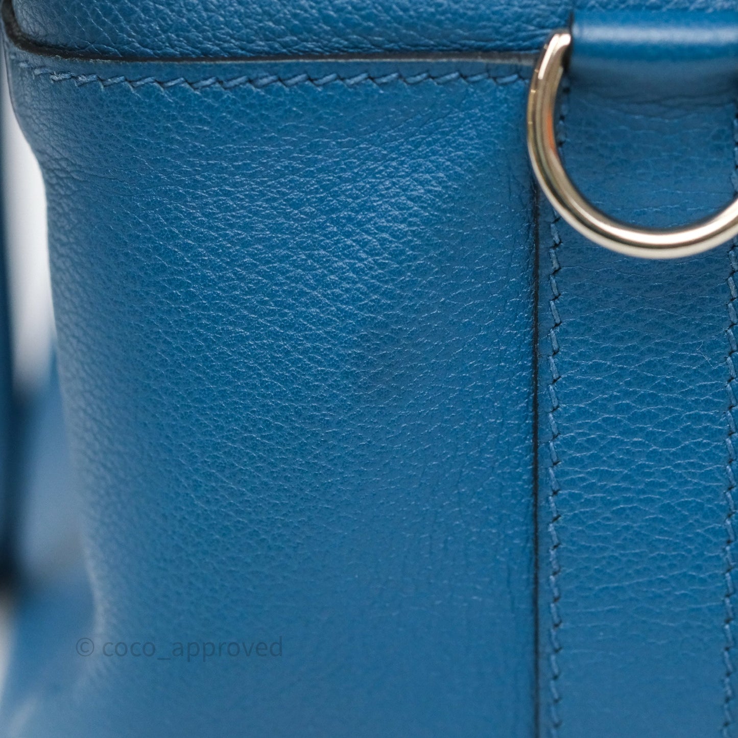 Hermès ToolBox 20 Bleu Cobalt 7C Evercolor Palladium Hardware