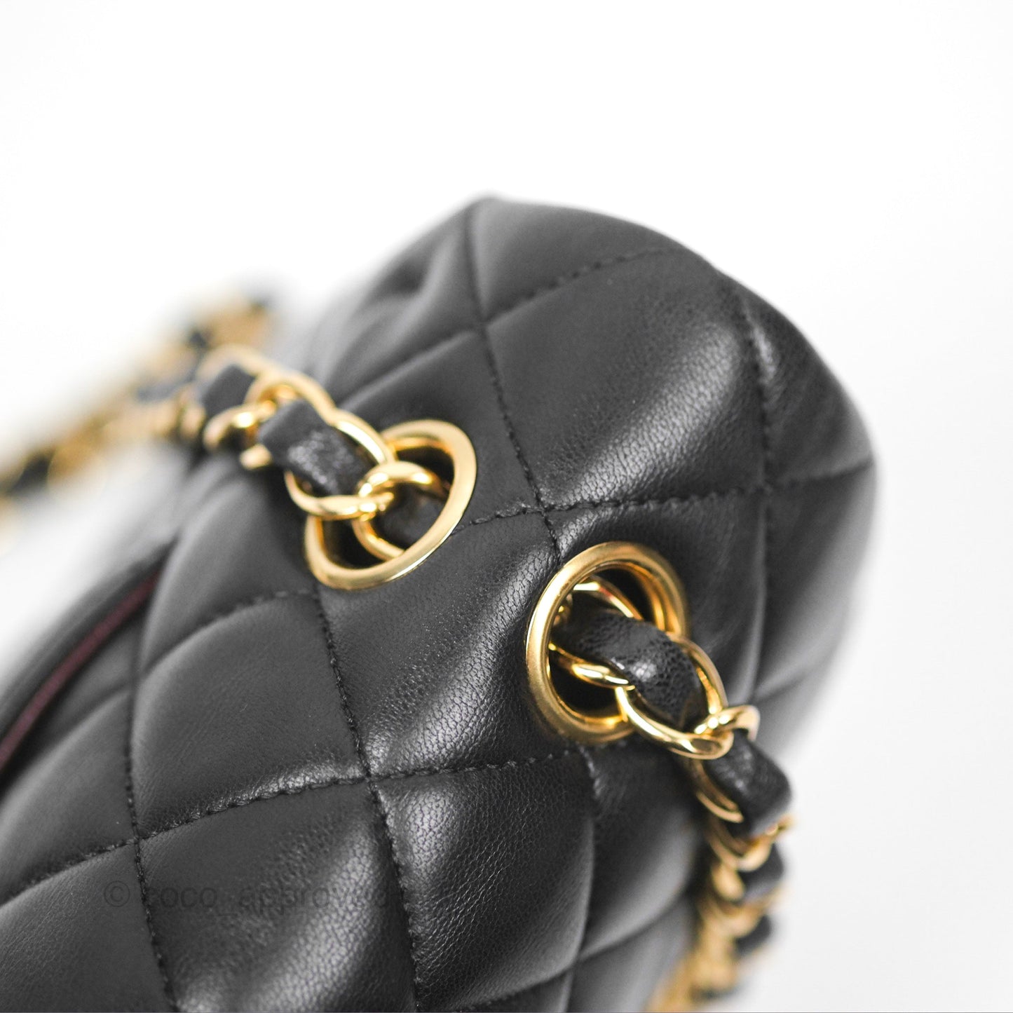 Chanel Classic M/L Medium Flap Quilted Black Lambskin Gold Hardware