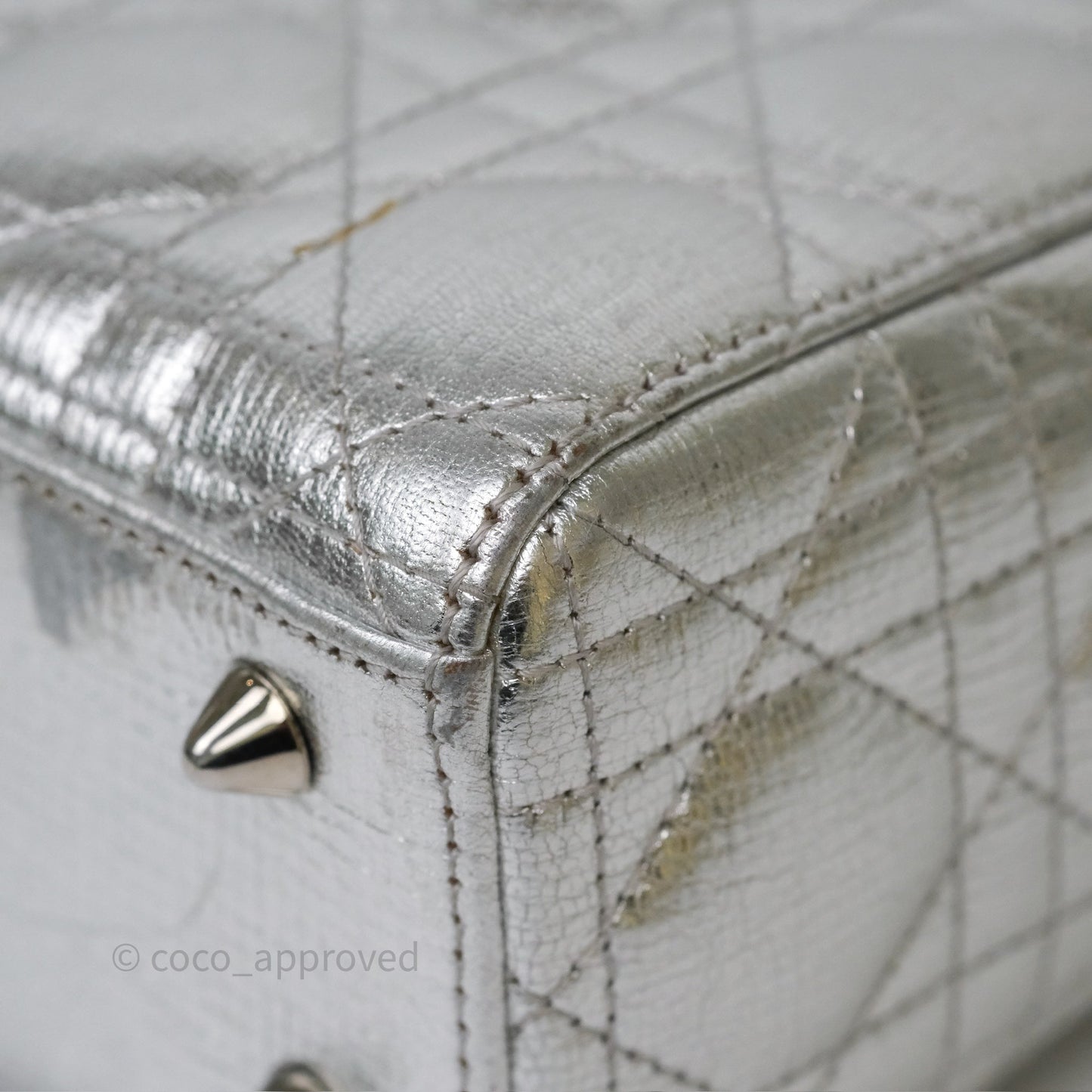 Dior My ABCDior Lady Dior Metallic Silver Cannage