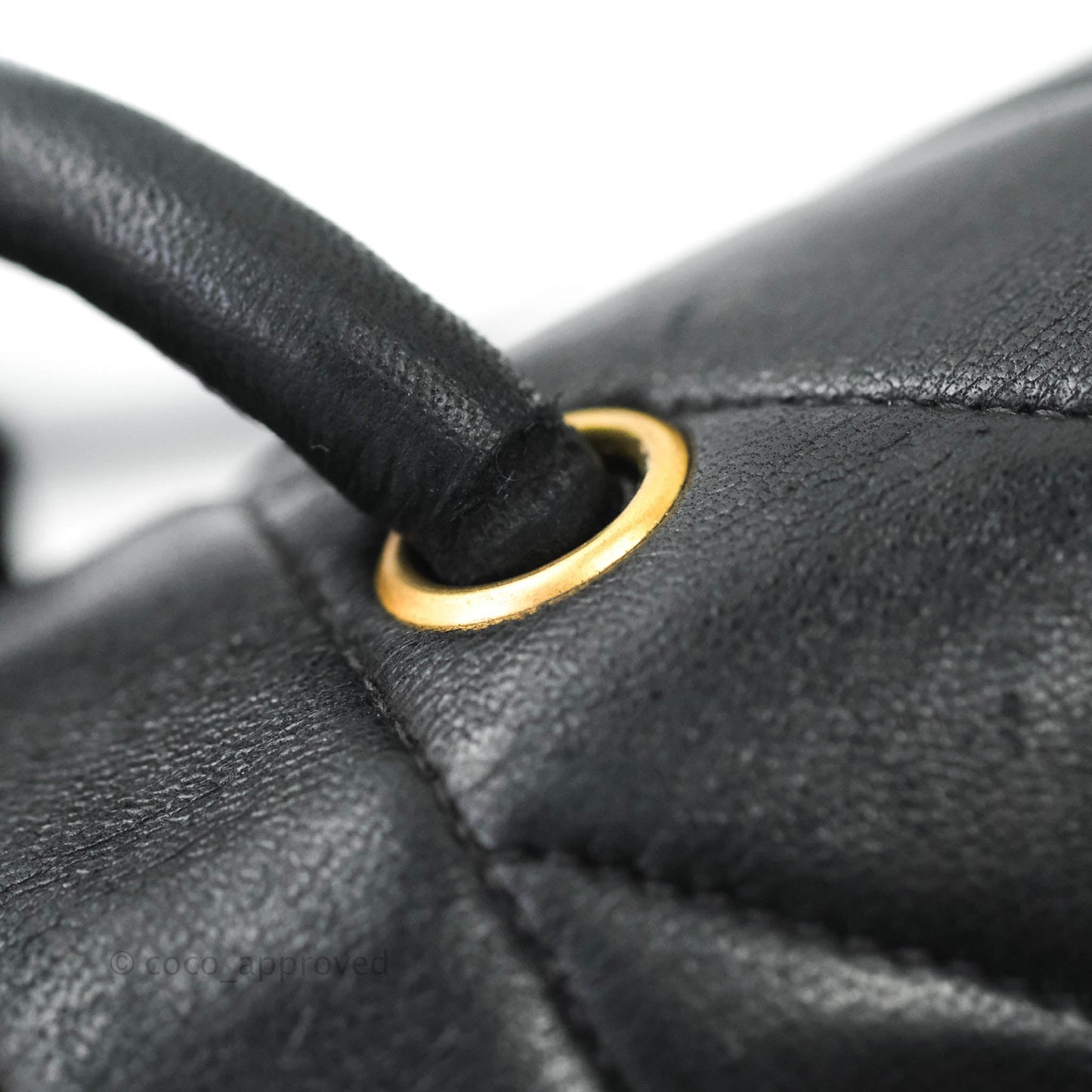 Chanel Vintage Chevron Black Single Flap Lambskin 24K Gold Hardware