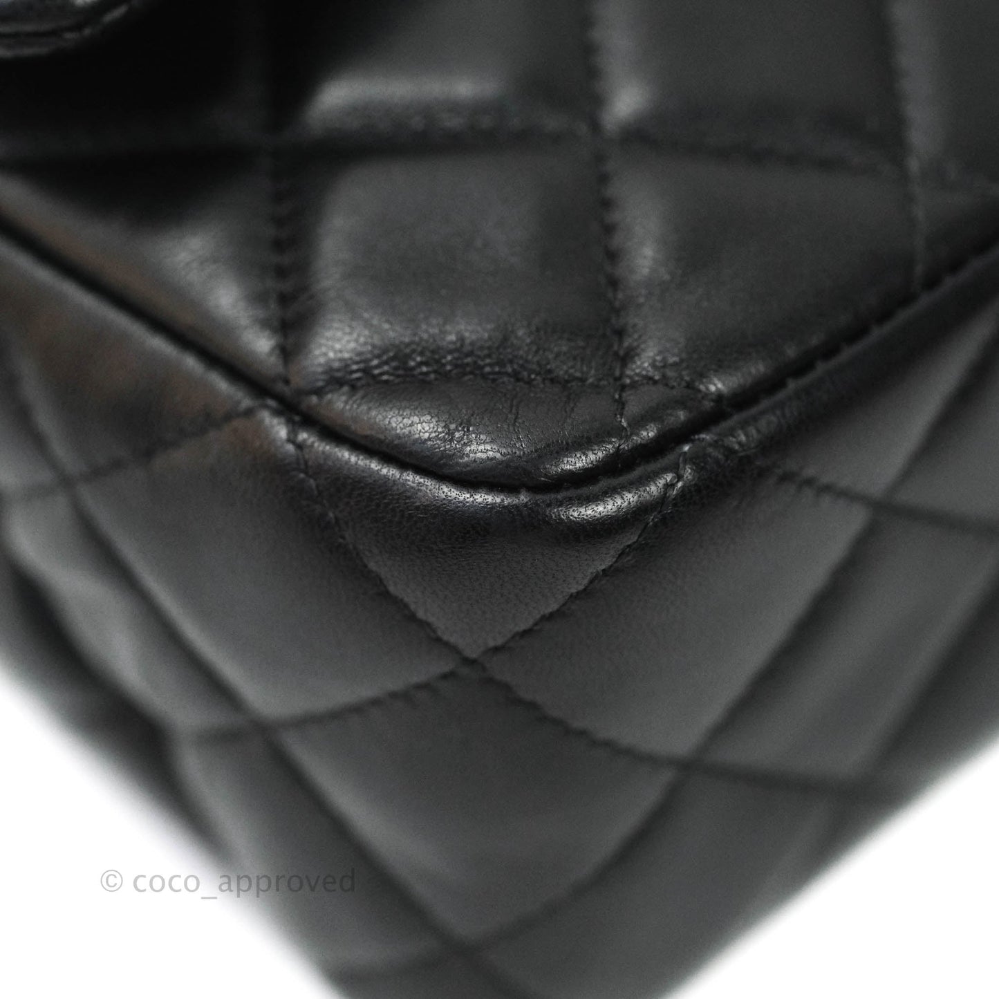 Chanel Classic M/L Medium Flap Bag Valentine Limited Edition Black Lambskin Silver Hardware