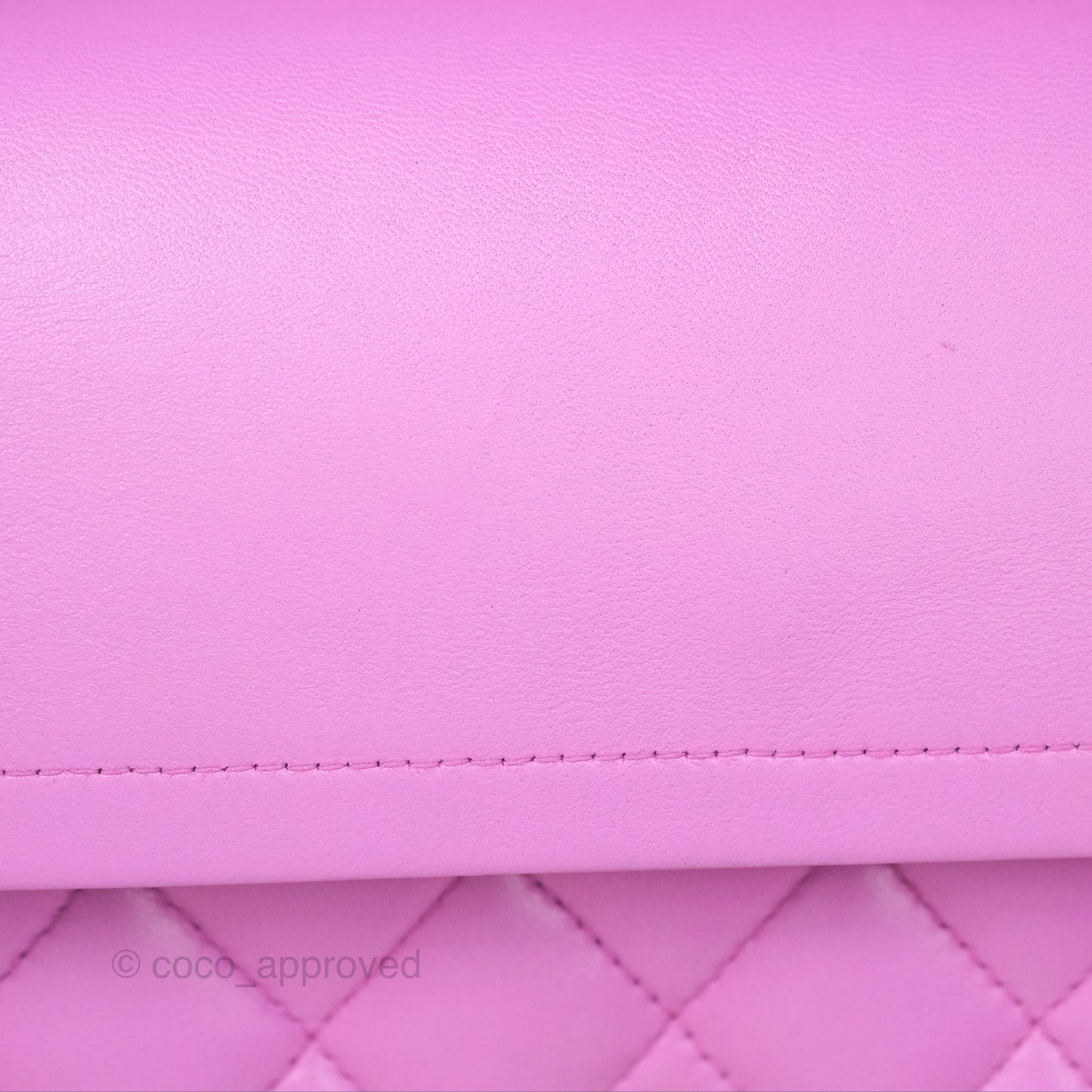 Chanel Medium Classic Flap Quilted Purple Lambskin Silver Hardware