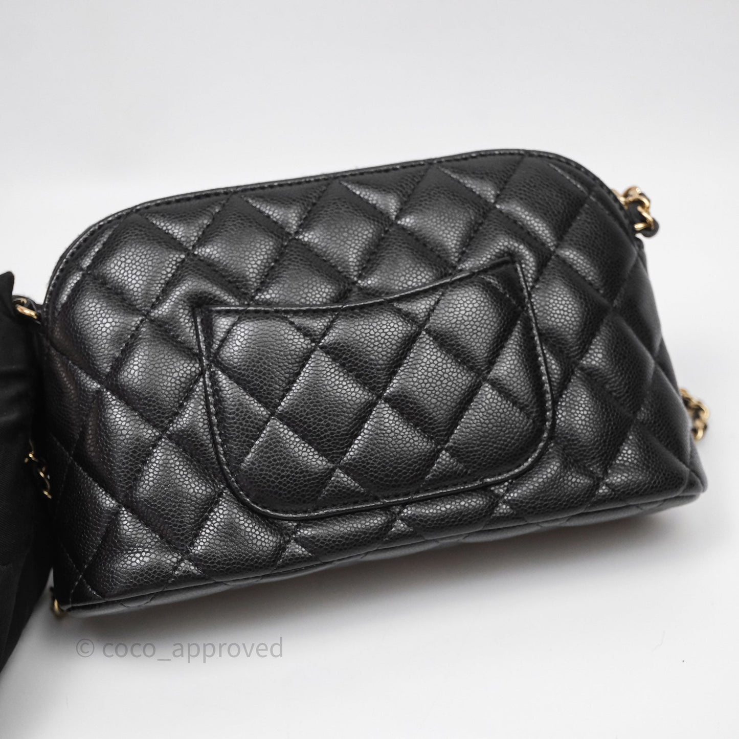 Chanel Clutch on Chain Black Caviar Gold Hardware