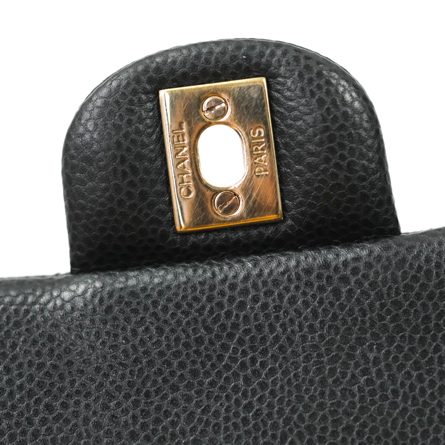 Chanel Classic Quilted Mini Rectangular Flap Pearly Grey Caviar Gold Hardware
