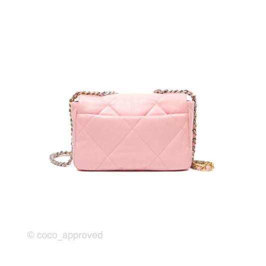 Chanel 19 Small Pink Lambskin Mixed Hardware