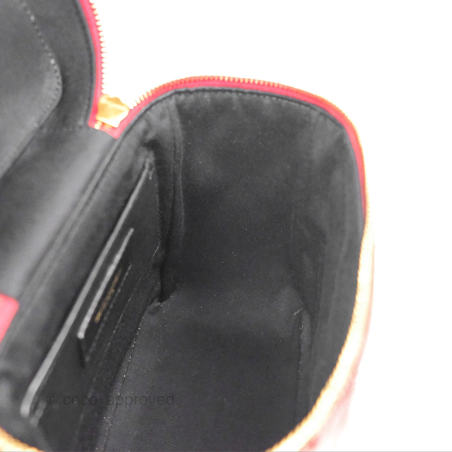 Saint Laurent 80's Vanity Bag Quilted Red Grained Calfskin