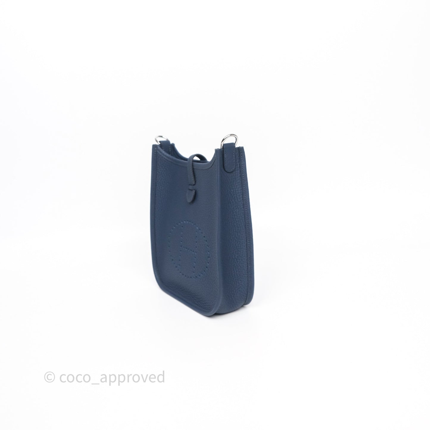 Hermès Mini Evelyne 16 7P Bleu de Prusse Clemence Palladium Hardware