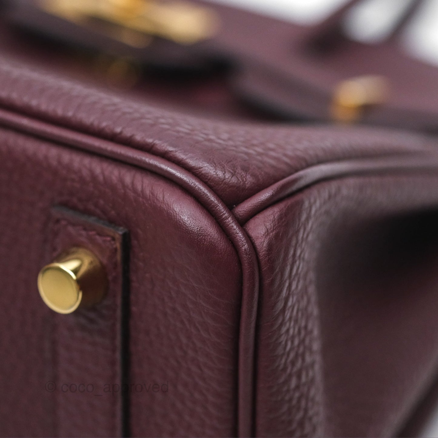 Hermès Birkin 25 Retourne Bordeaux Togo Gold Hardware