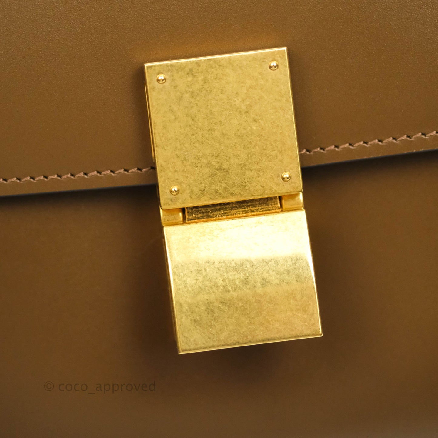 Celine Medium Classic Box Flap Caramel Calfskin