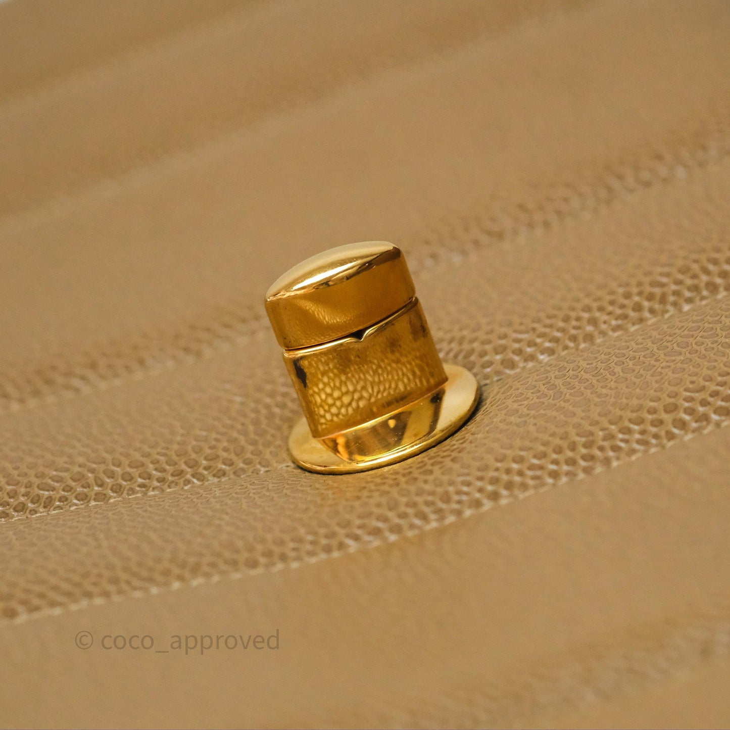 Chanel Vintage Vertical Quilted Jumbo Single Flap Beige Caviar 24K Gold Hardware