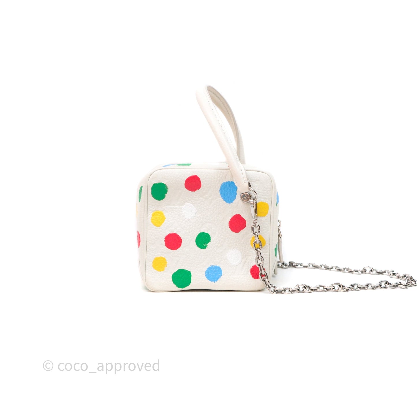 Louis Vuitton x Yayoi Kusama Square With Handle Chain Bag White
