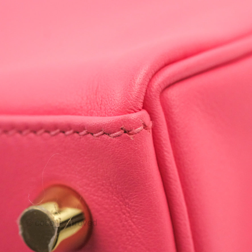 Hermès Retourne Kelly 25 Veau Swift Rose Azalee Gold Hardware