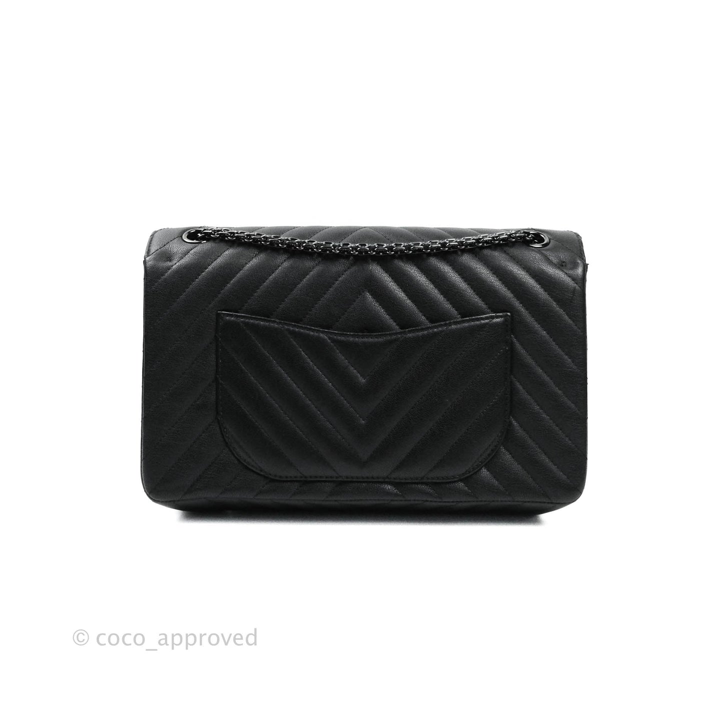 Chanel Reissue Chevron So Black Black Hardware 226