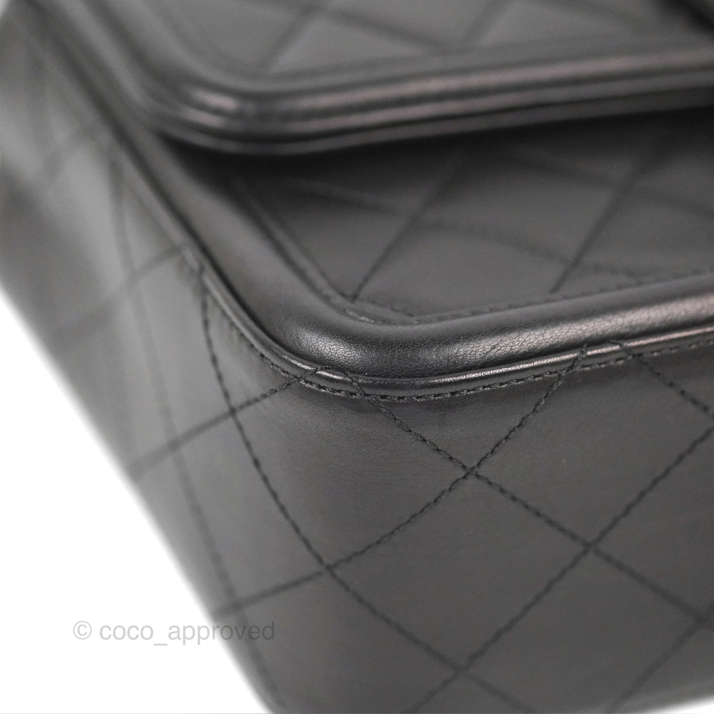 Chanel Quilted Medium Elegant CC Flap Black Lambskin Gold Hardware