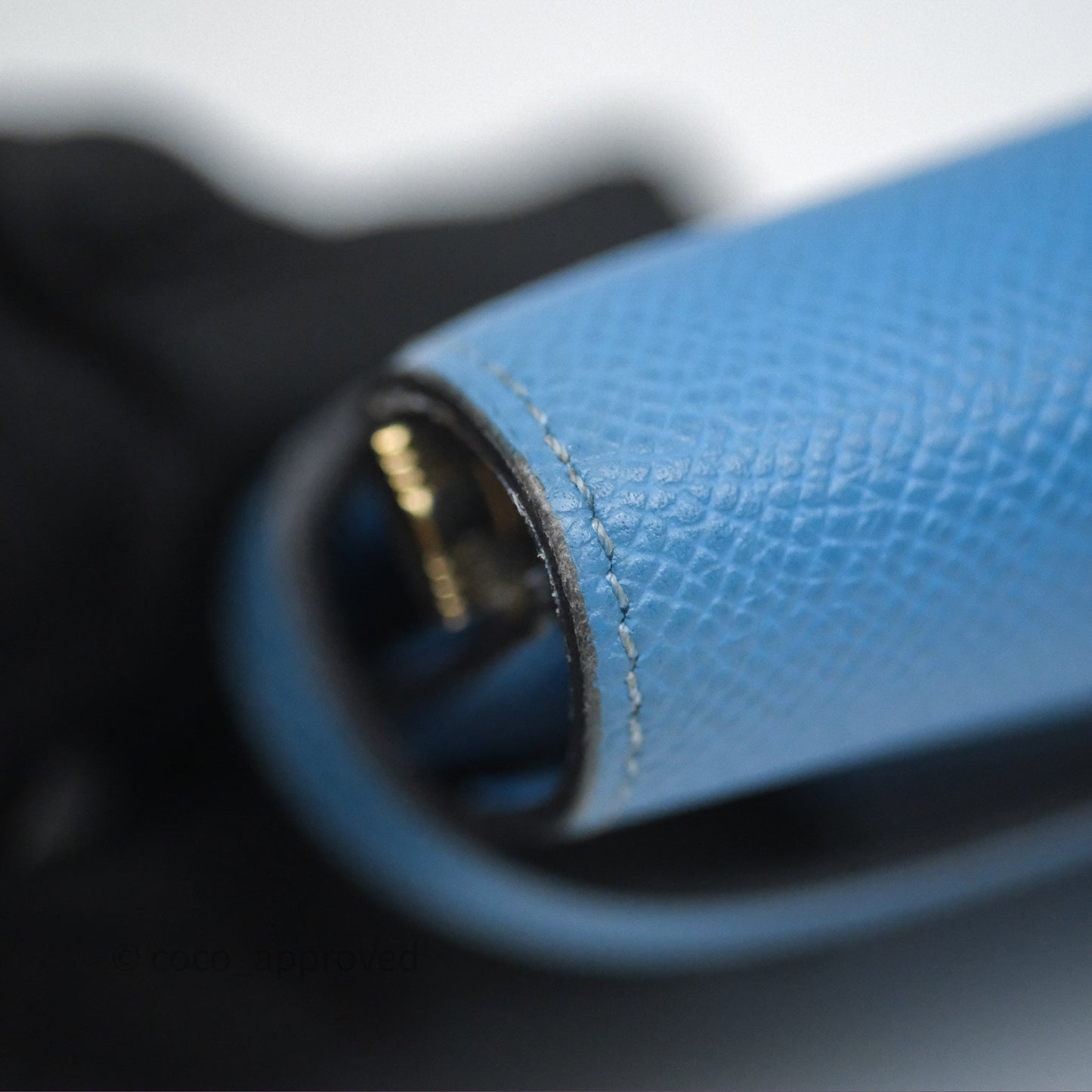 Hermès Kelly Depliant Wallet Blue Epsom Gold Hardware