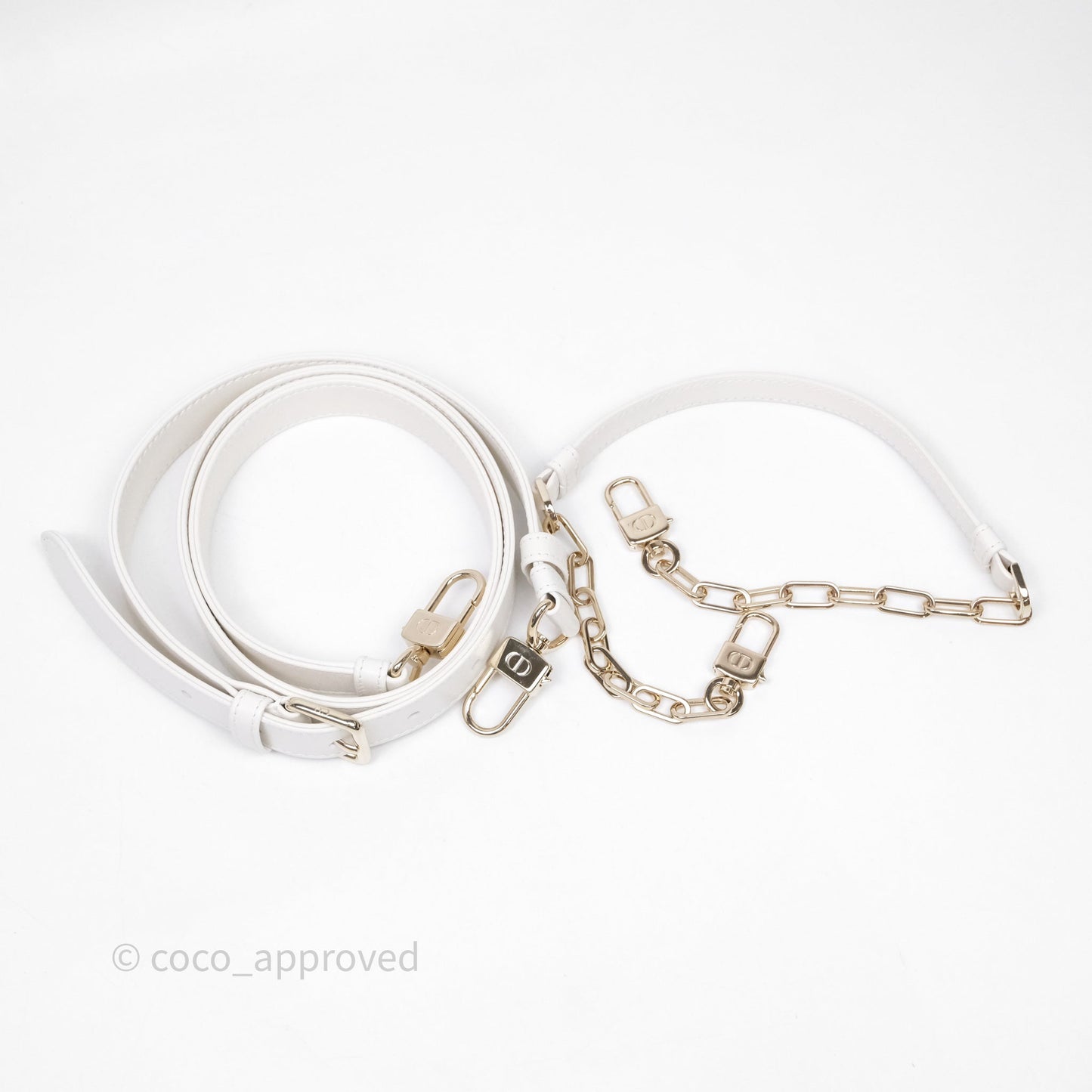 Christian Dior Mini Lady D-Joy White Light Gold Hardware
