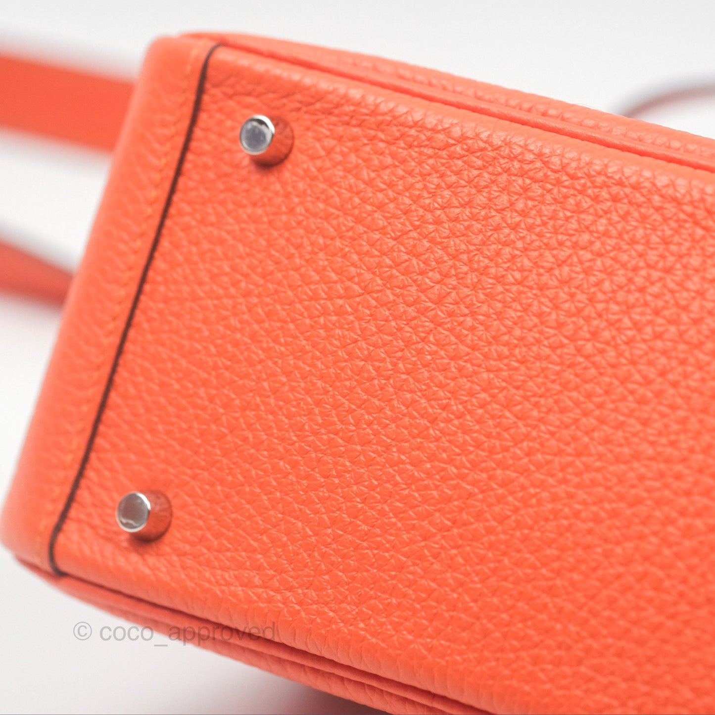 Hermès Mini Lindy 20 Orange Poppy 8V Clemence Palladium Hardware