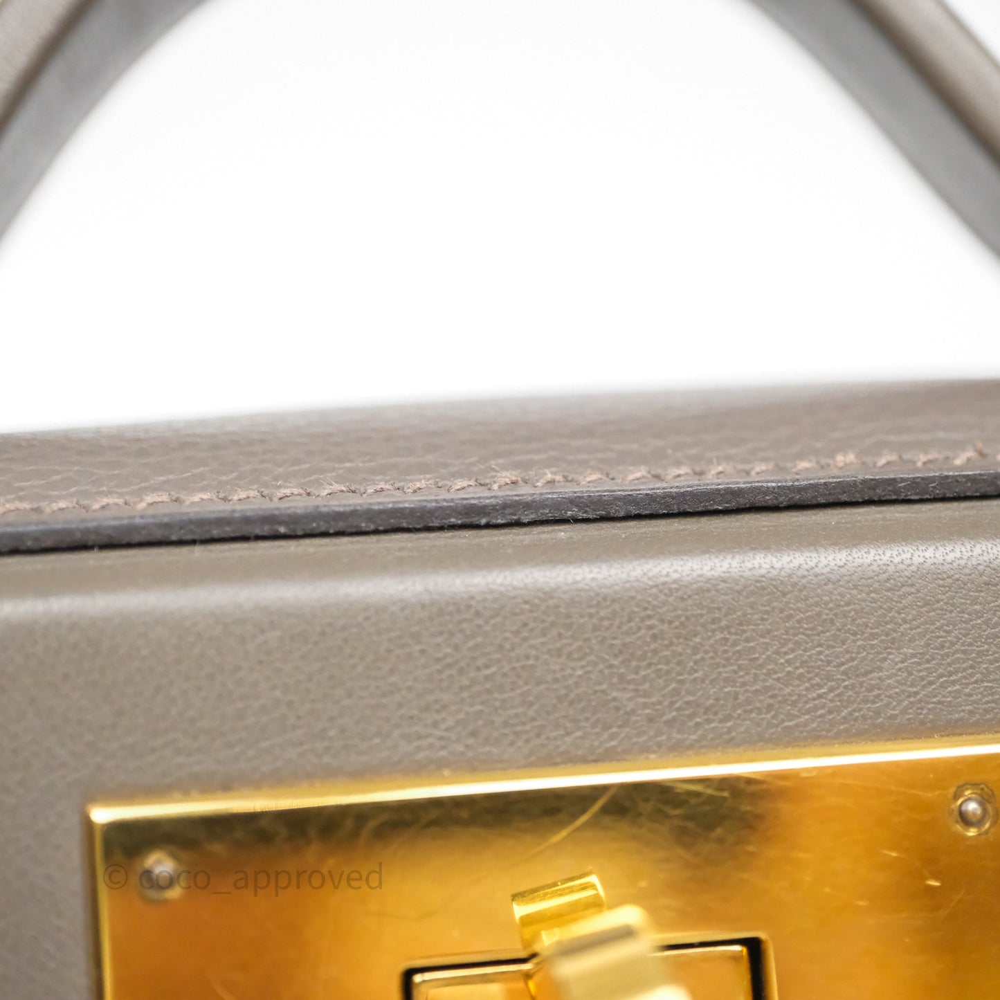 Hermès 24/24 21 Mini Gris Etain 8F Evercolor/ Swift Gold Hardware