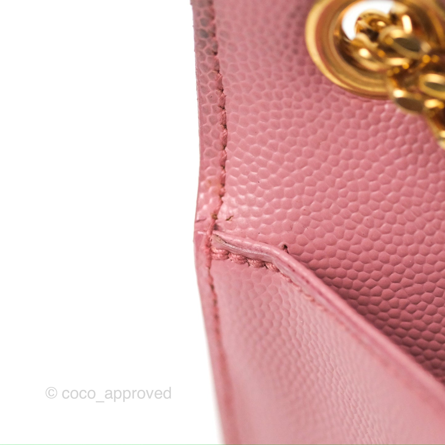 Saint Laurent Medium Classic Monogram Kate Pink Grained Calfskin