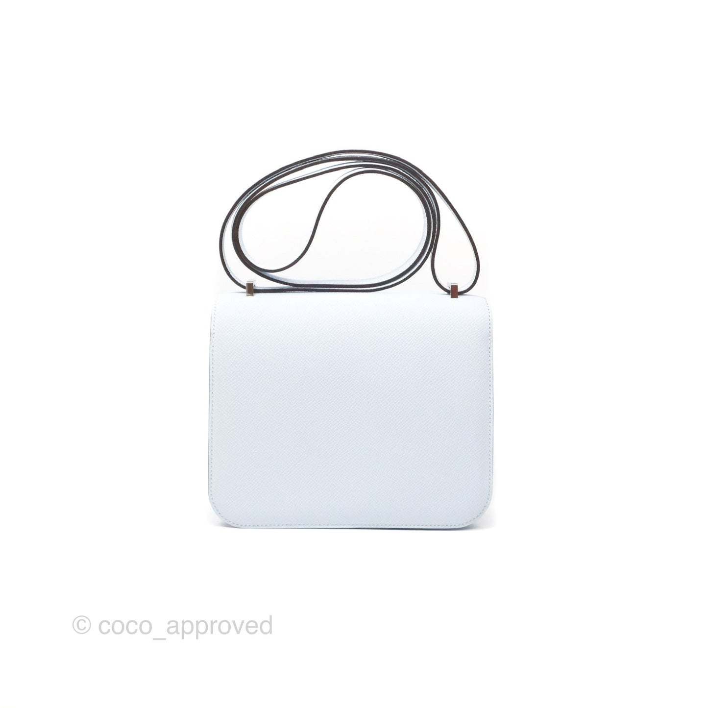 Hermès Constance Mini 18cm Blue Brume Epsom Palladium Hardware