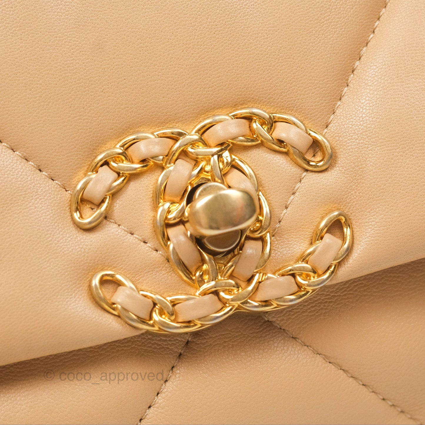 Chanel 19 Small Beige Mixed Hardware