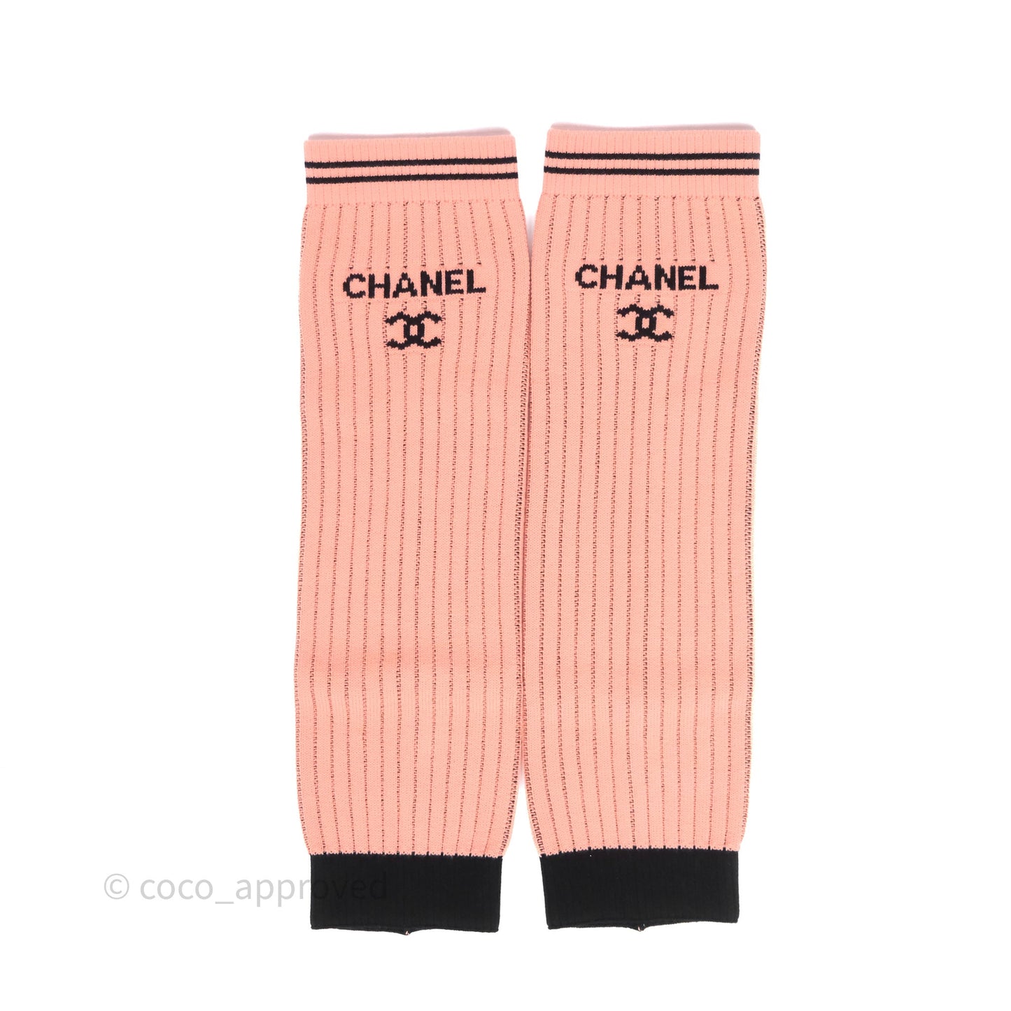 Chanel Branded CC Logo Pink Leg Warmers