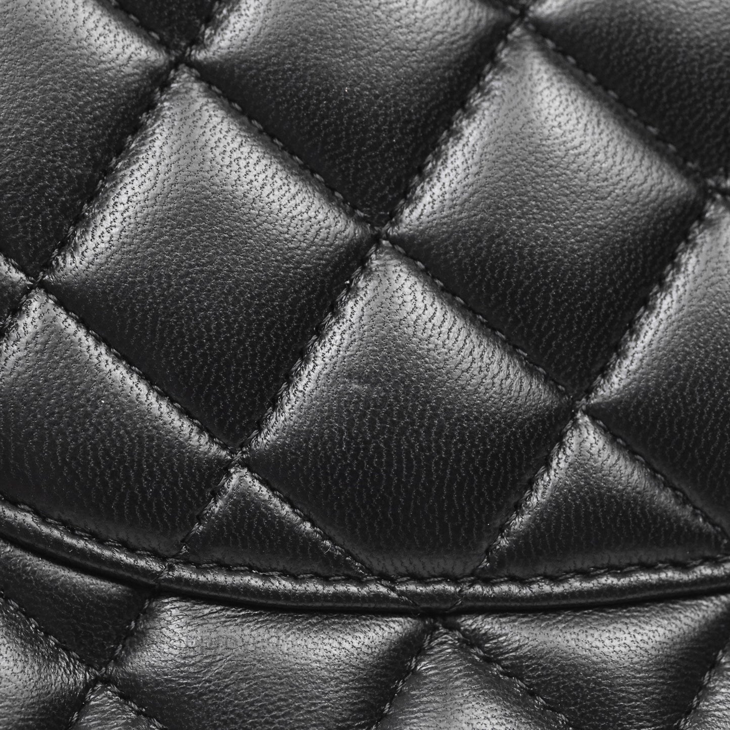 Chanel Classic M/L Medium Flap Quilted Black Lambskin Gold Hardware