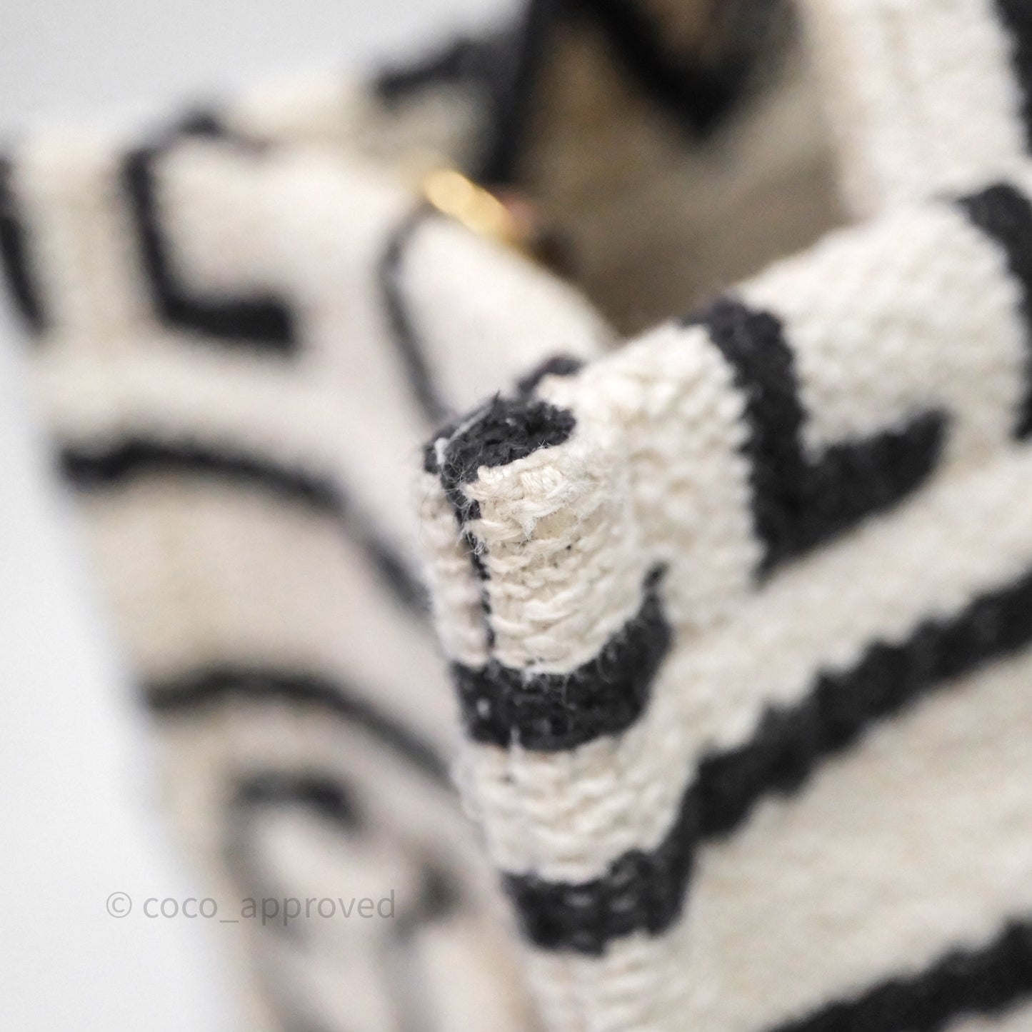 Celine Small Cabas Thais Textile with Celine All-Over White