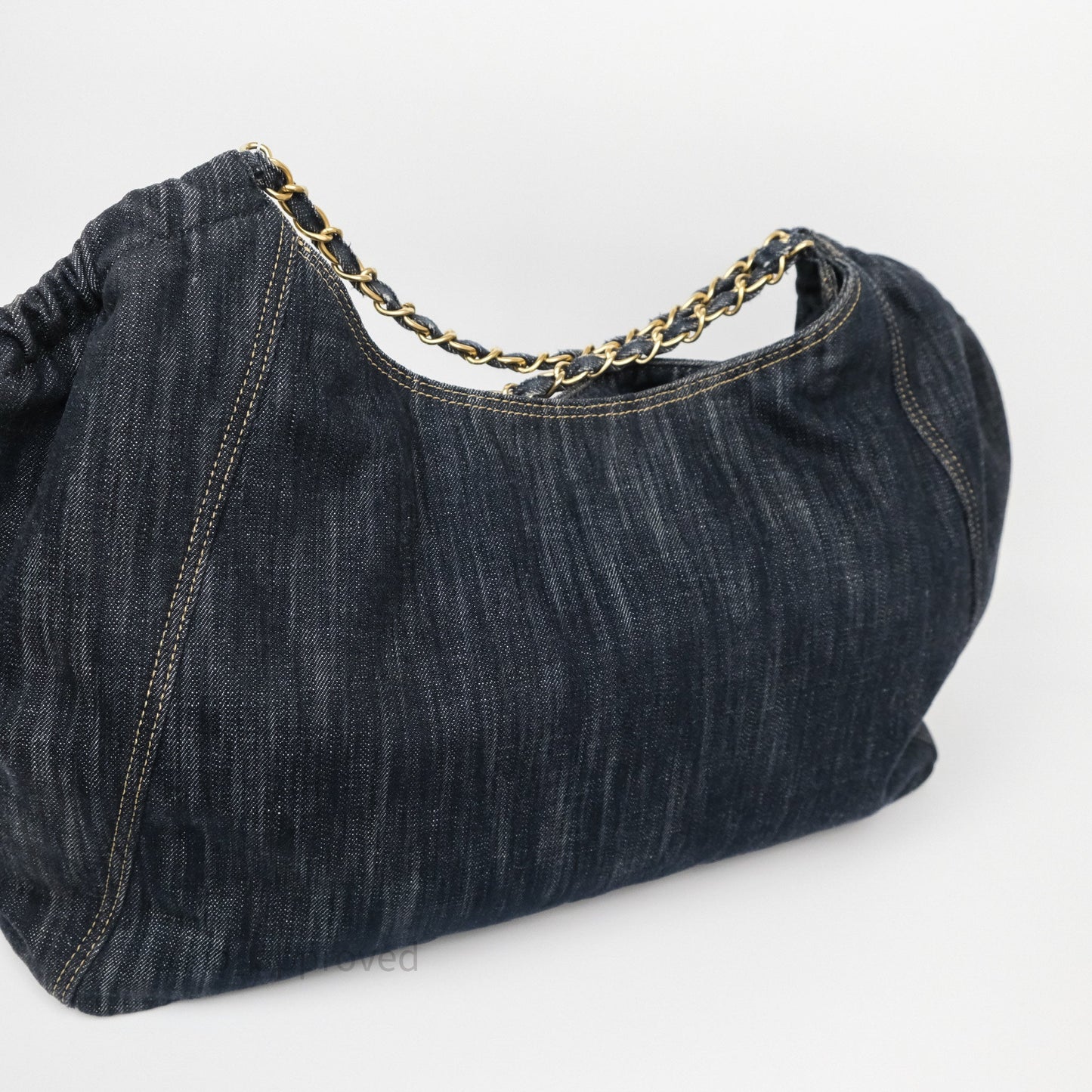 Chanel XL Coco Cabas Tote Bag Denim Gold Hardware