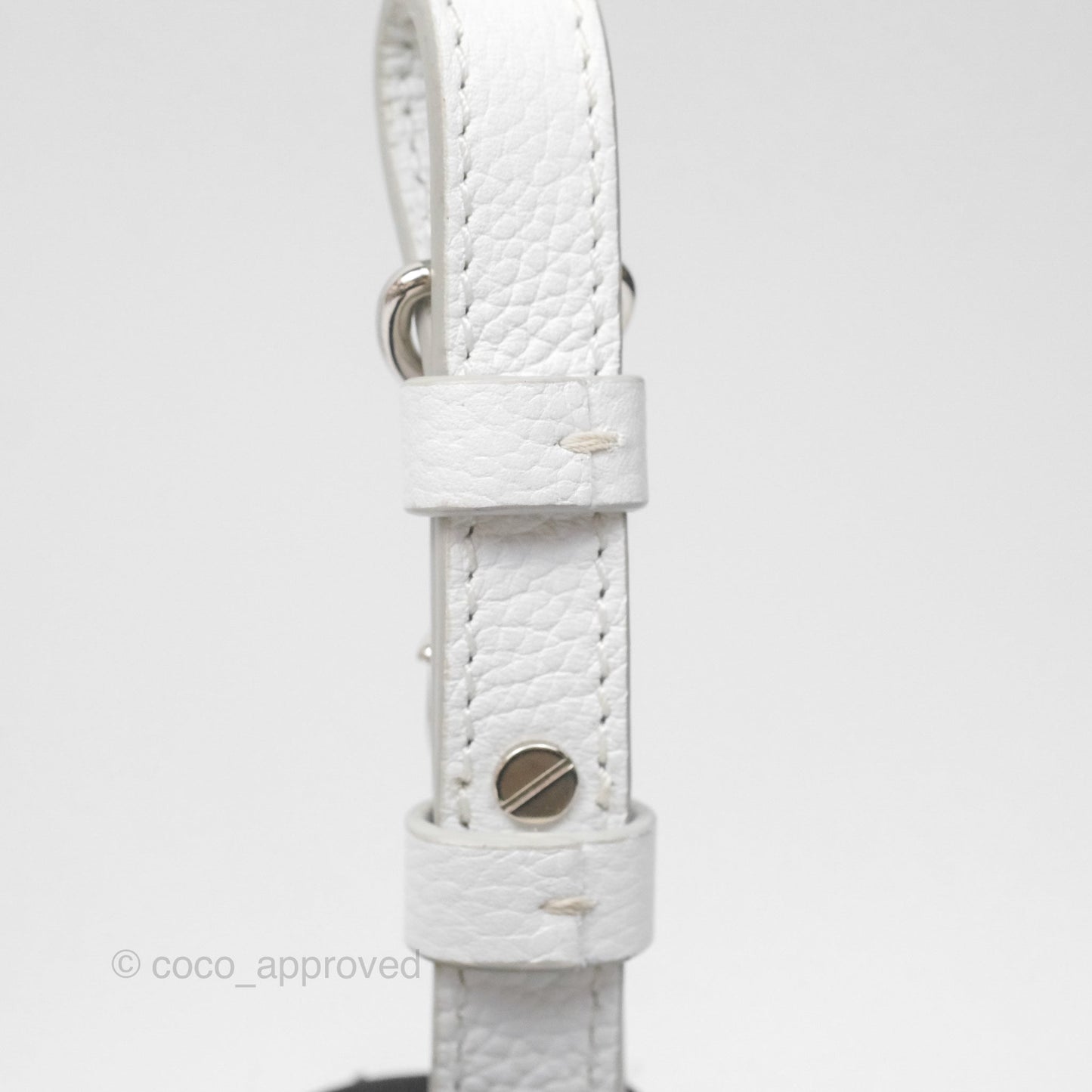 Chanel Mini Neo Executive Shopper Tote White Grained Calfskin Silver Hardware