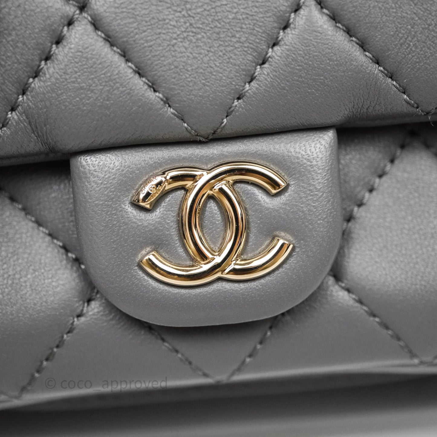Chanel Small Duma Drawstring Backpack Grey Lambskin Gold Hardware