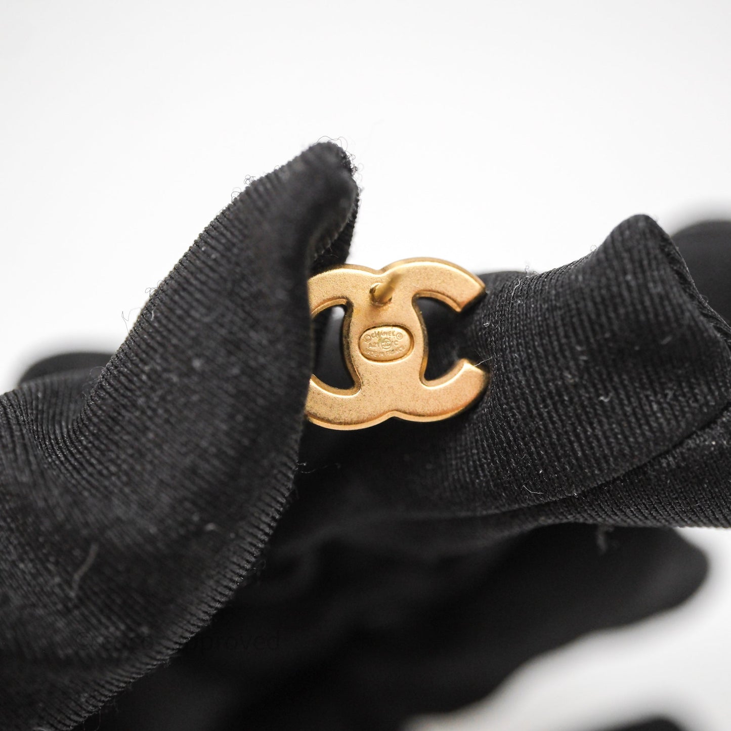 Chanel Crystal CC Earrings Gold Tone 21C