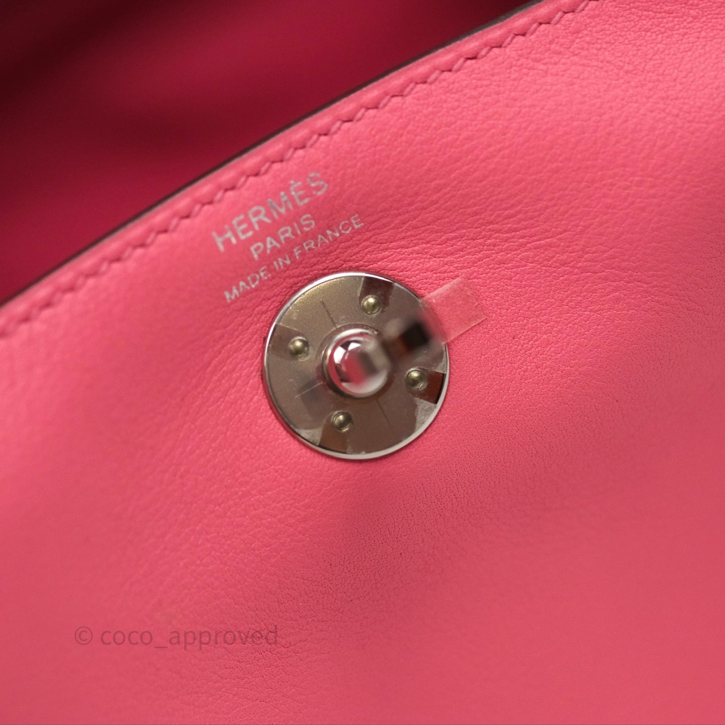 Hermès Mini Lindy 20 Rose Ete K4 Swift Palladium Hardware