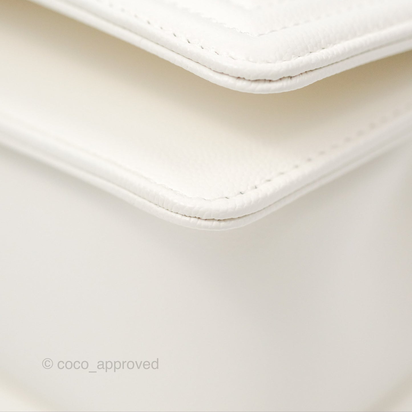 Chanel Medium Boy Quilted White Caviar Gold Hardware