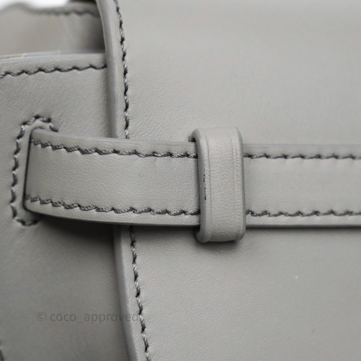 Loewe Mini Gate Dual Bag Grey Soft Calfskin Jacquard Strap
