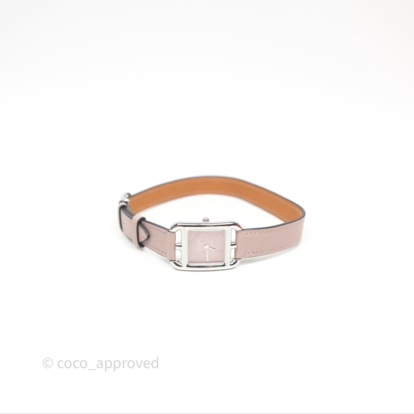 Hermès Cape Cod Steel Watch Glycine 4W Calfskin Strap