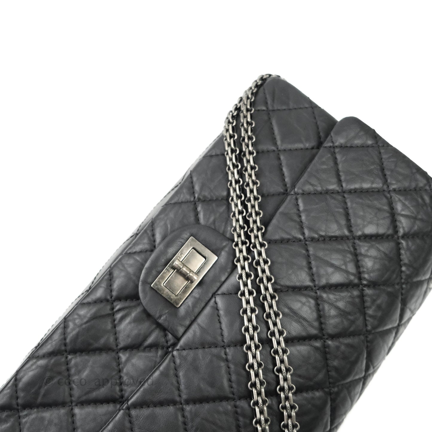 Chanel Reissue Quilted Aged Calfskin Black Aged Ruthenium Hardware 227
