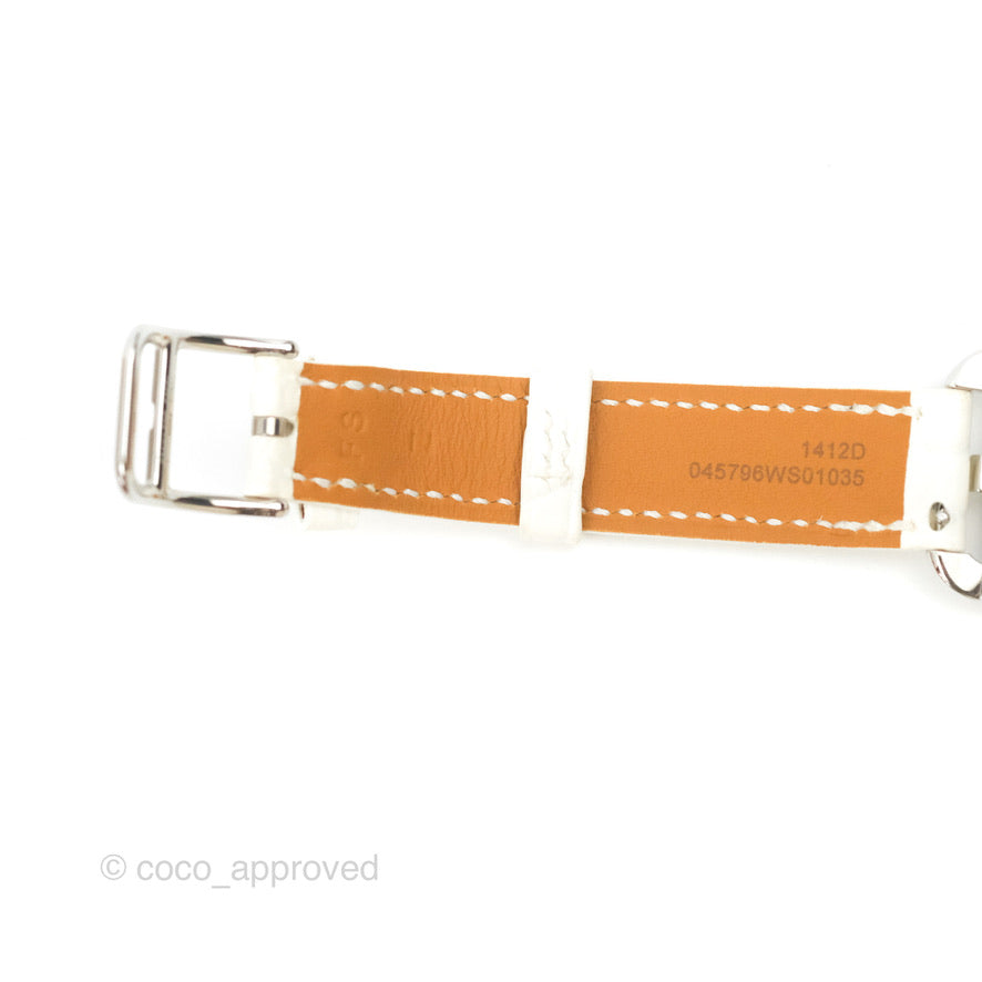 Hermès Cape Cod Watch Blanc Chantilly PM Palladium Hardware