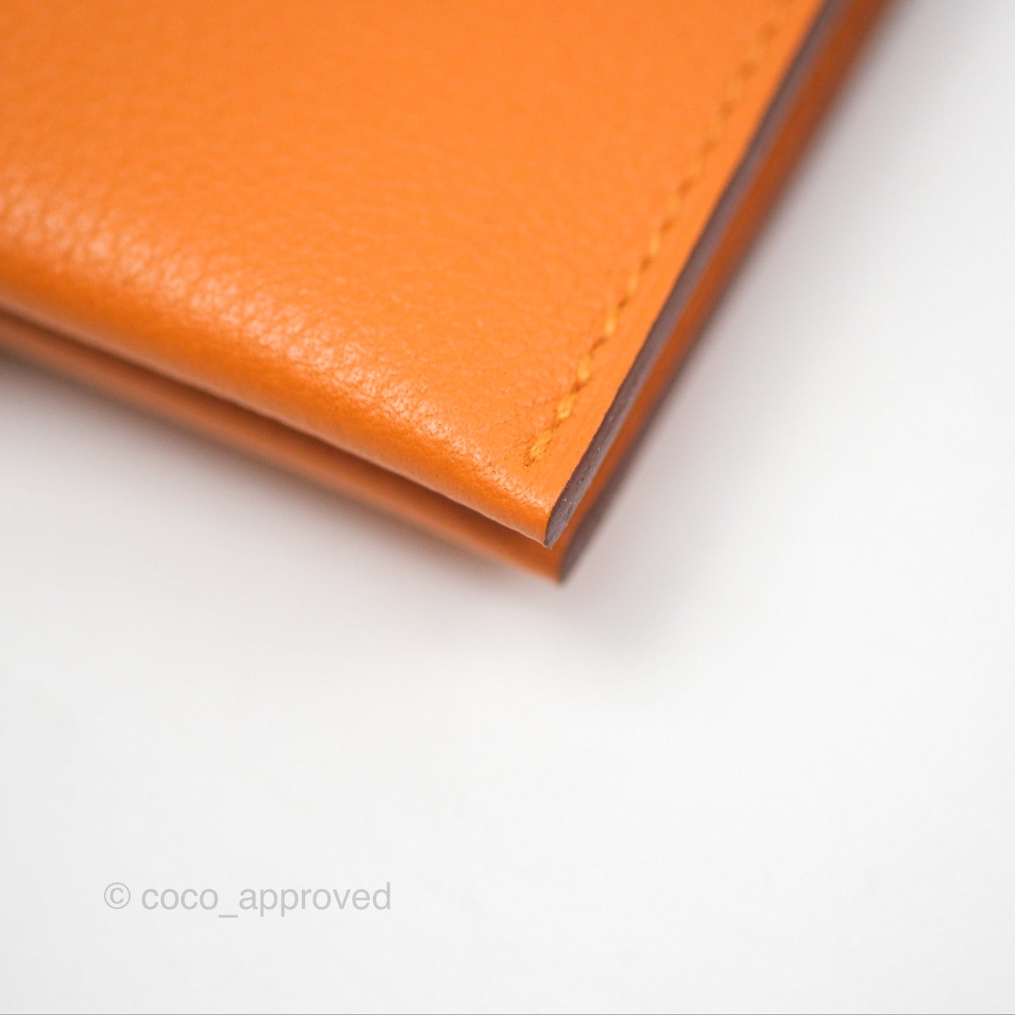 Hermès R.M.S Card Holder I9 Apricot/ 37 Gold Evercolor Palladium Hardware