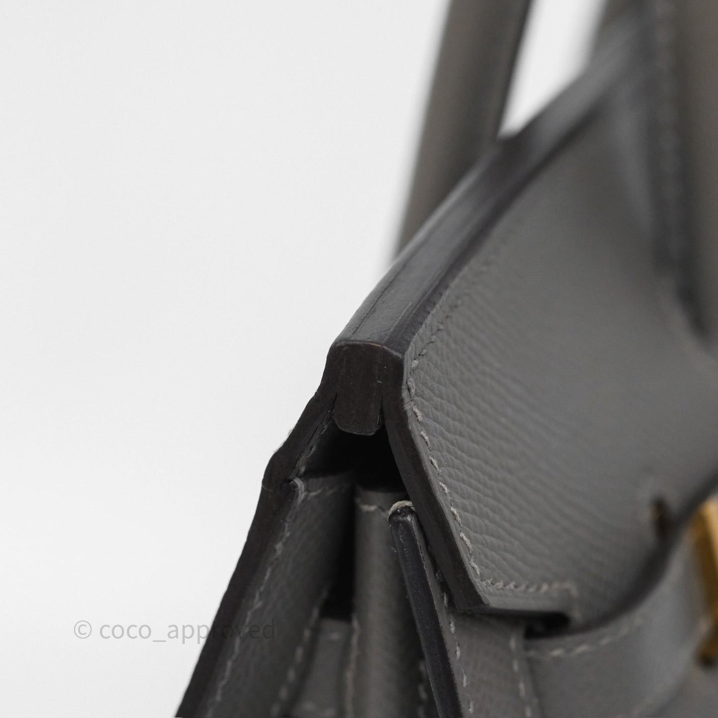 Hermès Birkin 25 Sellier Gris Meyer 0L Epsom Gold Hardware