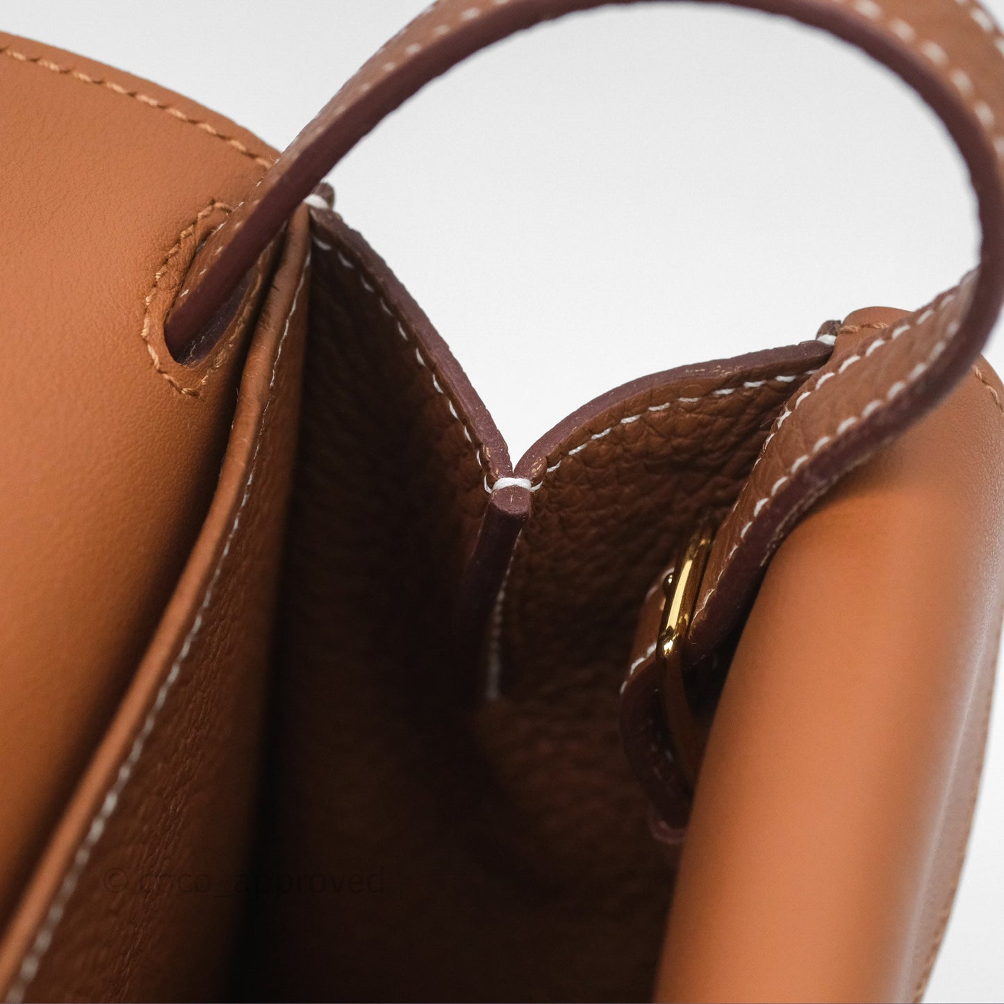Hermès Halzan 25 Gold Clemence Gold Hardware