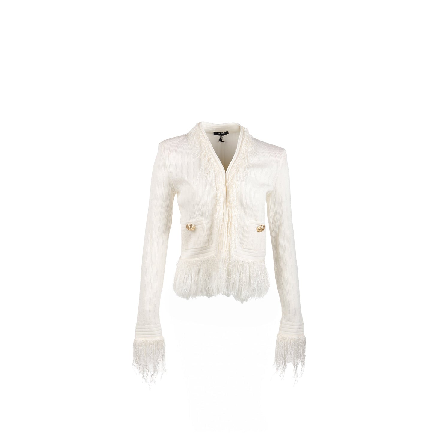 Balmain size 36 cardigan Viscose / polysester cream