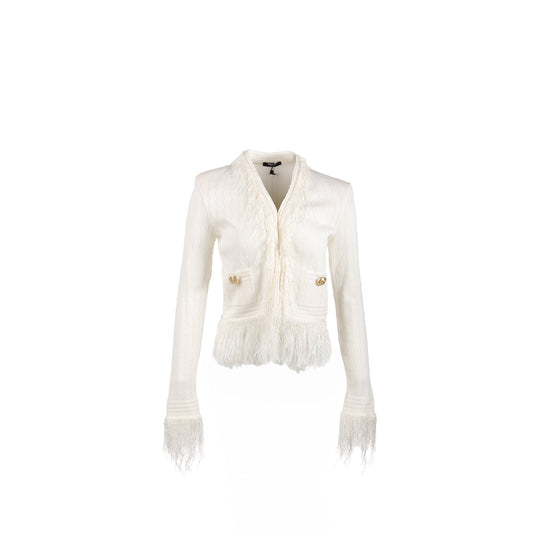 Balmain size 36 cardigan Viscose / polysester cream