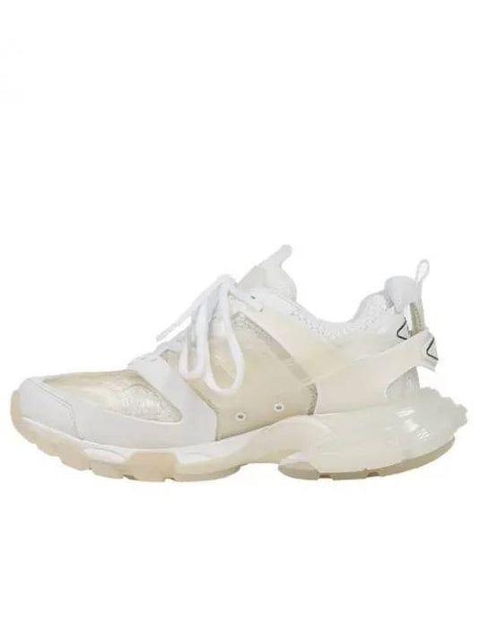 Luxury Balenciaga Track Clear Sole Low Top Sneakers White