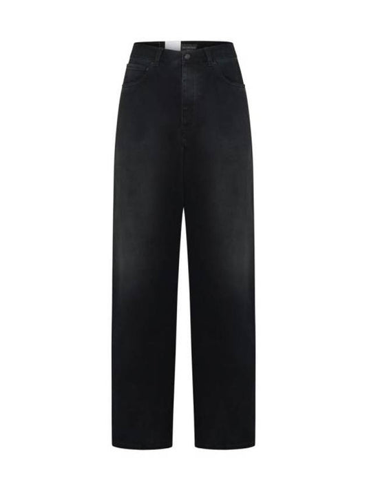 Luxury Balenciaga Denim Straight Pants 767977TNW111672 SUNBLEACHED BLACK