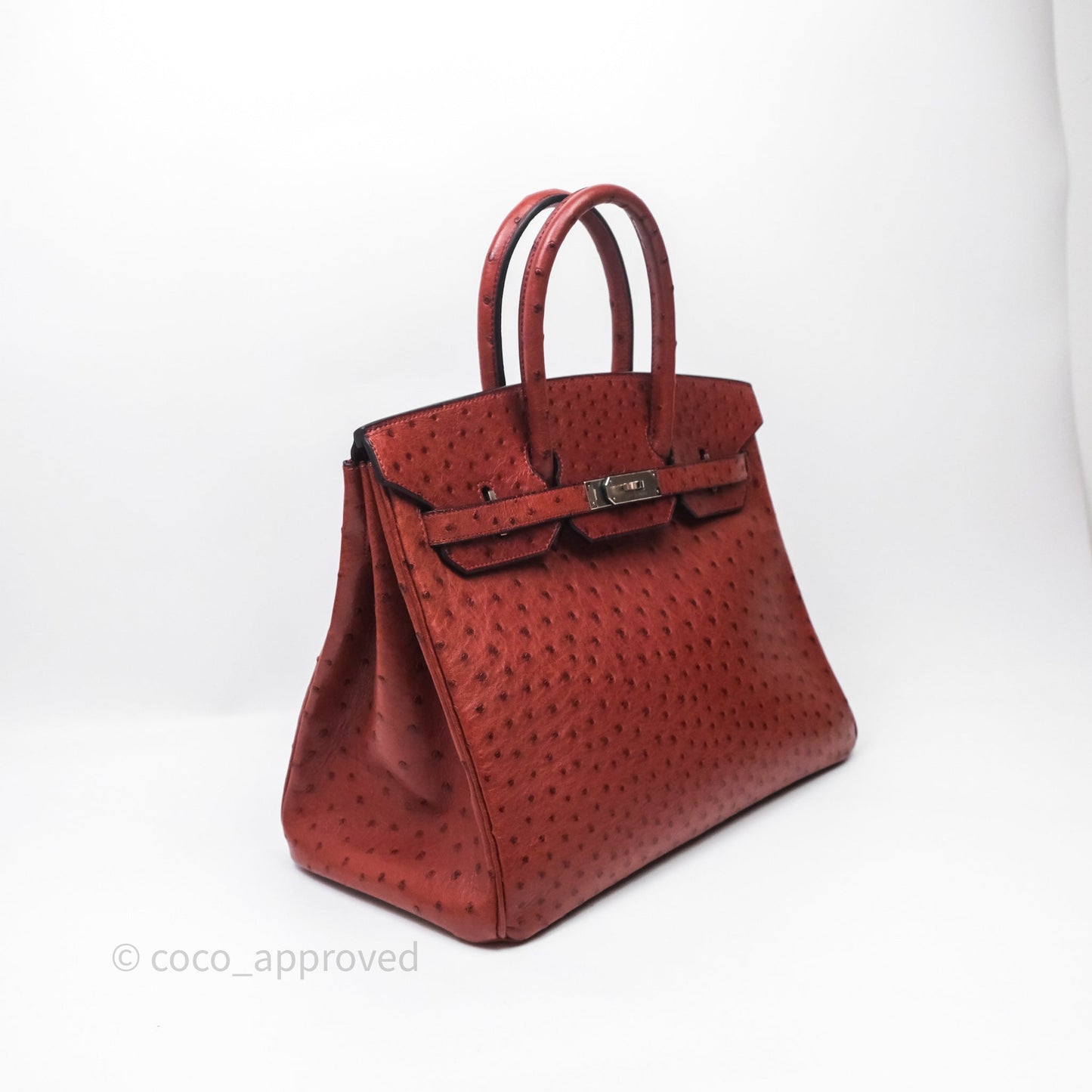 Hermès Birkin 35 Rouge H Ostrich Palladium Hardware