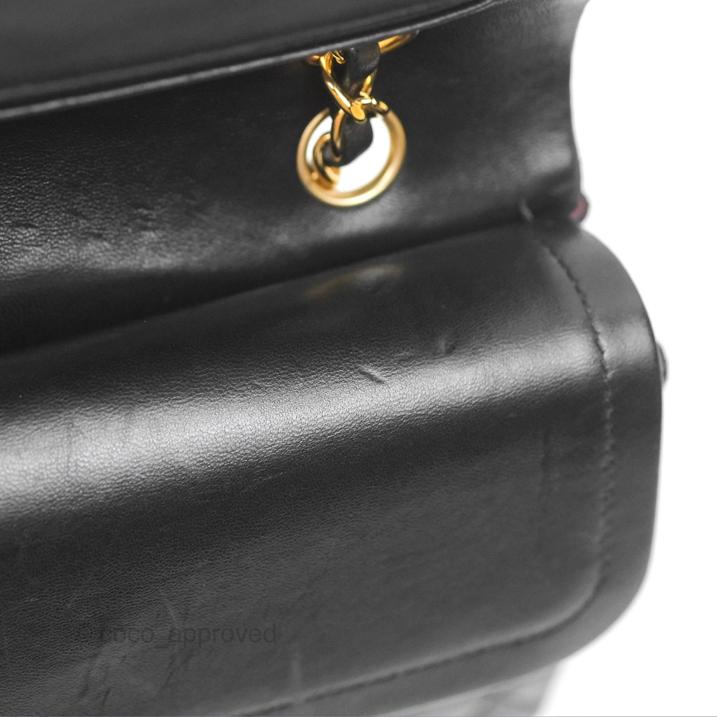 Chanel Classic M/L Medium Flap Quilted Black Lambskin Gold Hardware