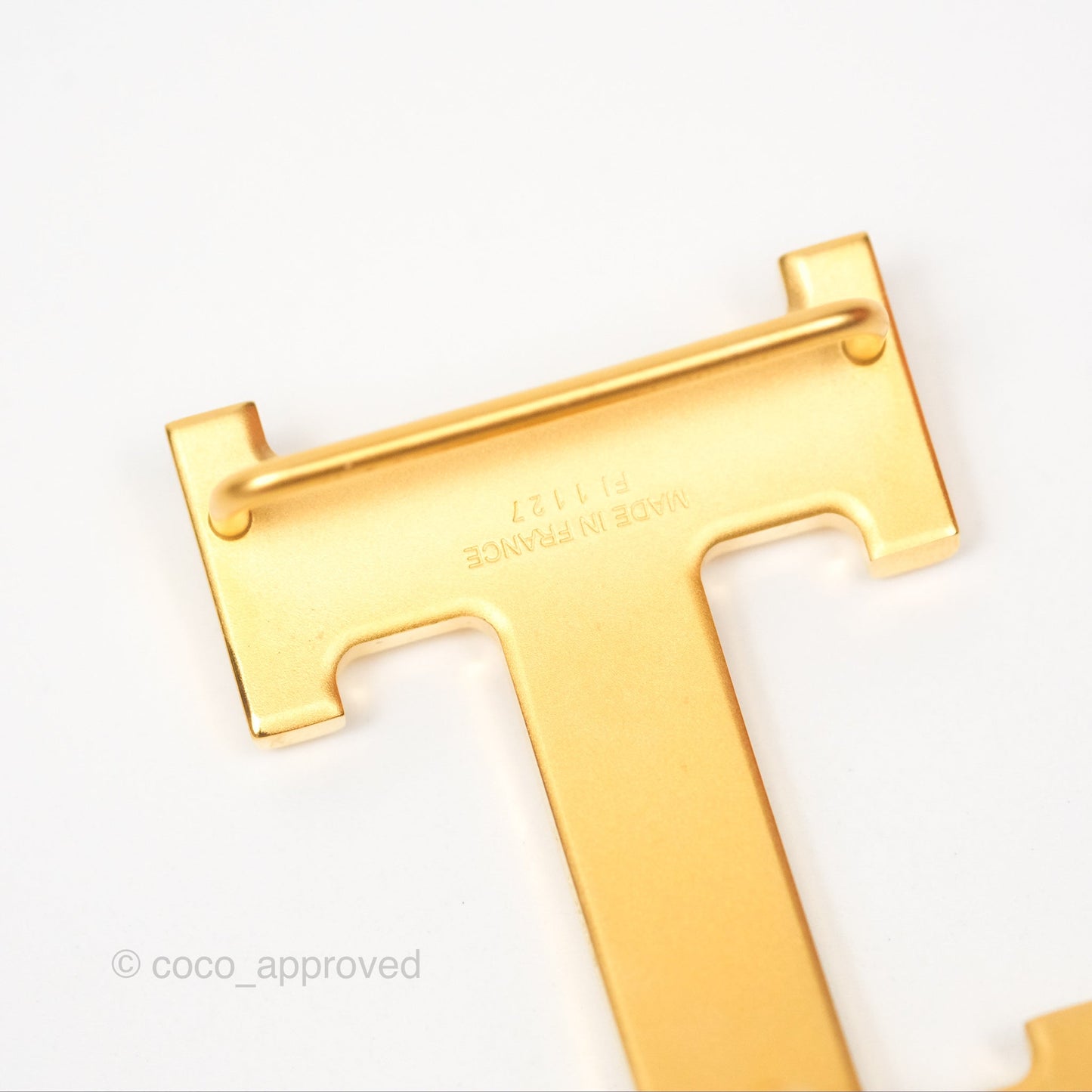 Hermès Martelee H Gold Belt Buckle & Reversible Noir/Gold Togo