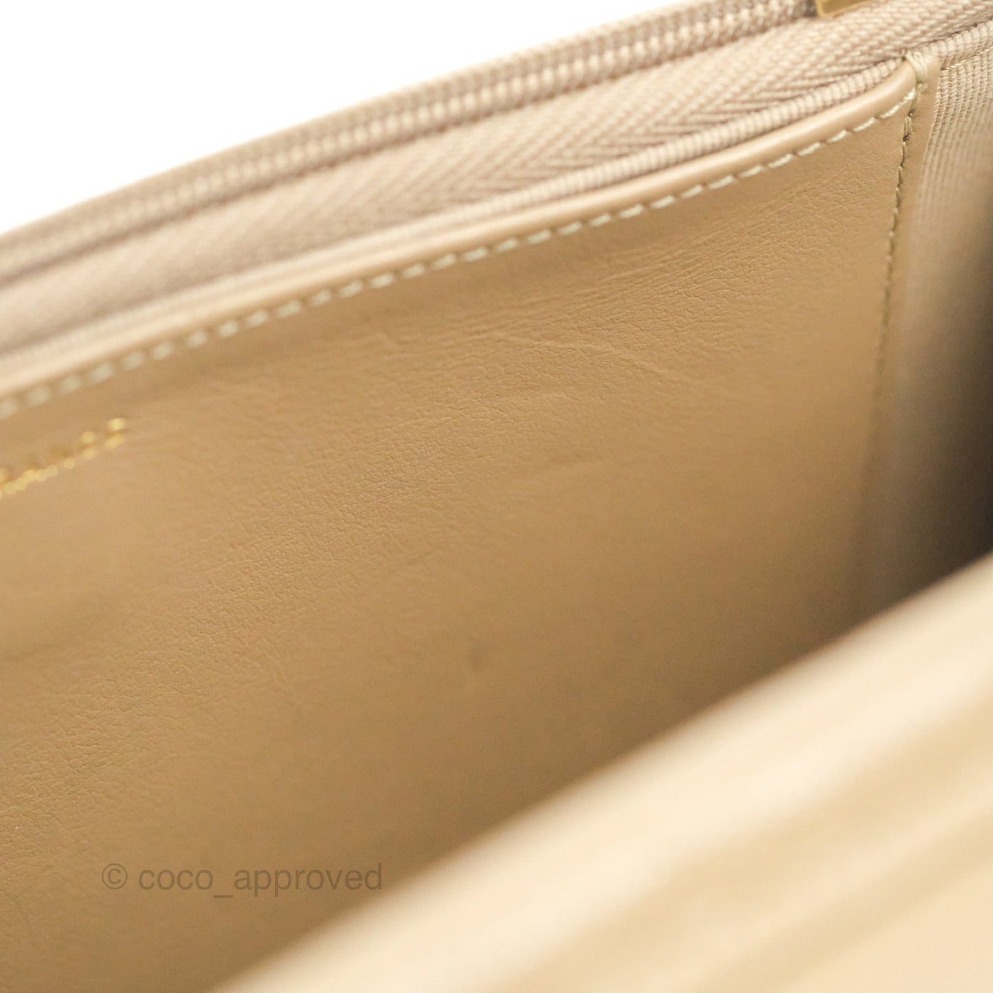 Chanel Quilted Classic Wallet on Chain WOC Dark Beige Caviar Gold Hardware